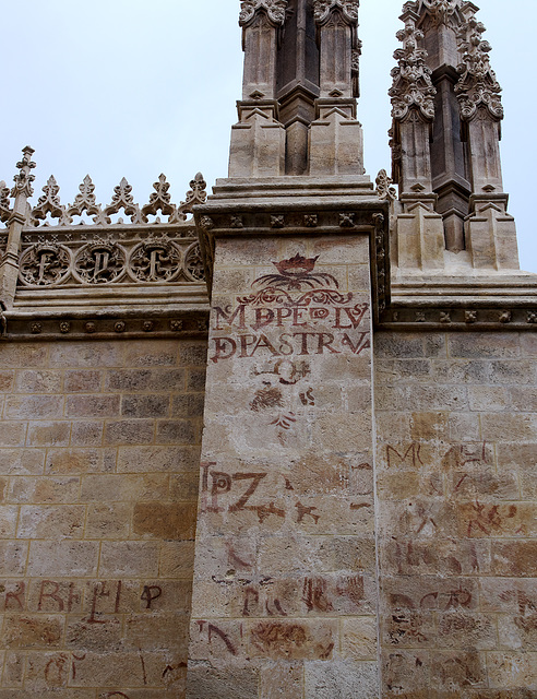 Ancient Graffiti on Capilla Real de Granada