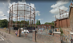 Hooley Lane, Redhill - Remains of Gasometer, now demolished