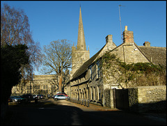 Church Lane and almshouses