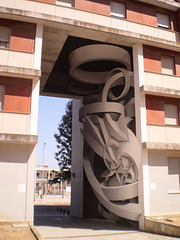 Mural achieved by Peeta, an Italian street artist, with three dimensional technique.