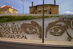 Mural by Vhils.