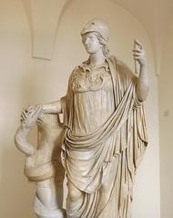 Detail of The Ludovisi Athena in the Palazzo Altemps, June 2012