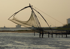 "Chinese" fishing nets in the Cochin backwaters