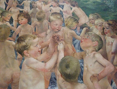 Detail of The Source of Life by Leon Frederic in the Philadelphia Museum of Art, August 2009