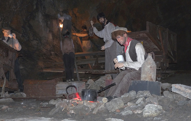 Dudley Canal Trust- Hurst Cavern Limestone Mining Scene