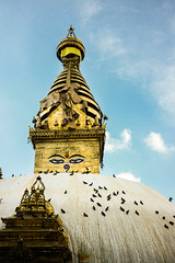 The Eyes on the Buddhist Stupa of Swayambhu, Kathmandu