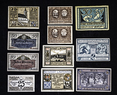 Group 026A - Notgeld collage 1918 - C1920s
