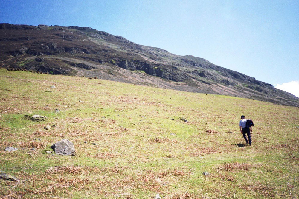 Climb up the slopes of Melbreak (Scan from May 1991)