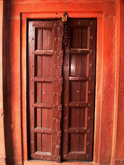 Inside door.