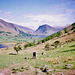 Fleetwith Pike in the centre from the path returning to Buttermere (Scan from May 1991)