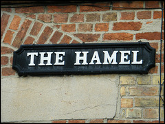 The Hamel street sign