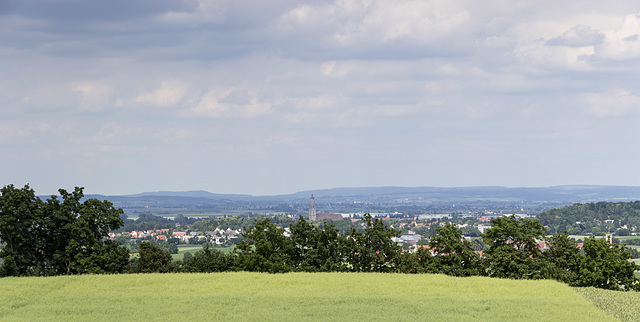 View over Nördlingen and the Ries crater
