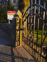 Church gate shadows