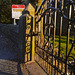 Church gate shadows