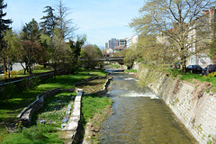 Bulgaria, Blagoevgrad, The River of Bistritsa in the Quarter of Varosha