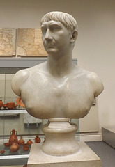 Marble Portrait Bust of Trajan in the British Museum, May 2014