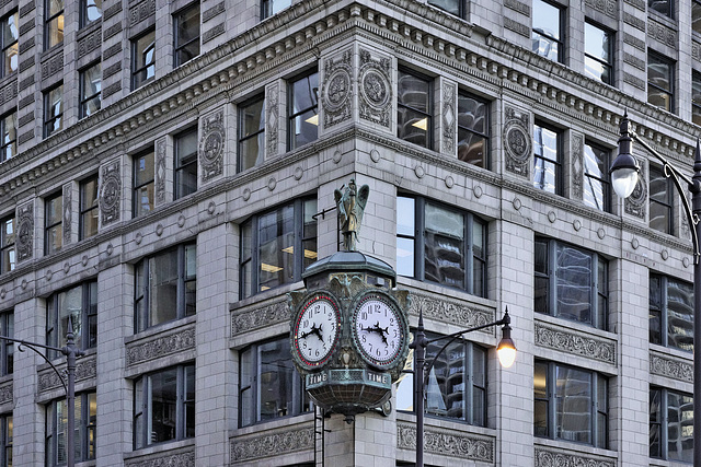 Time Squared – Wabash Street at East Wacker Drive, Chicago, Illinois, United States