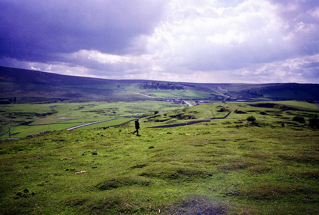 Looking from Soloman's Temple towards The Terret Plantation (Scan from May 1991)