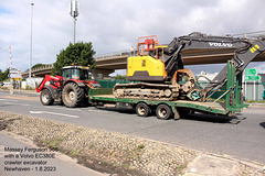 Massey Ferguson 966 & Volvo EC380E crawler excavator Newhaven 1 8 2023