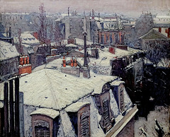 IMG 6476 Gustave Caillebotte. 1848-1894 Paris.  Vue de toits, effets de neige.  View of roofs, snow effects. 1878.  Paris Orsay.