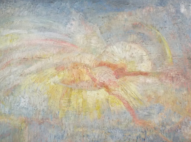 Detail of Adam and Eve Expelled from Paradise by Ensor in the Getty Center, June 2016