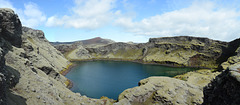 Iceland, Lake in the Crater of an Extinct Volcano of Tjarnargígur