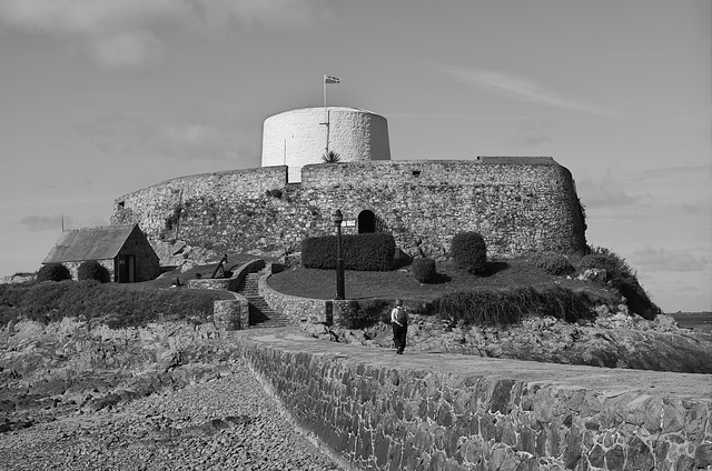 White tower at Fort Grey, Guernsey