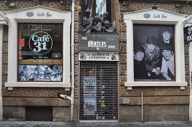 Liverpool, The Beatles Shop on Mathew Street