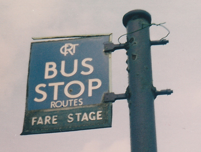 Rochdale Corporation Transport bus stop 1950s era Rochdale Corporation Transport bus stop 1950s era
