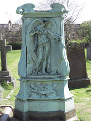hammersmith margravine cemetery , london; c19 bronze memorial to foundry owner george robert broad, +1895 sculpted by aristide fabbrucci