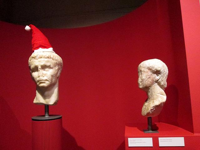 Sculpture of Roman Emperor Claudius' head.