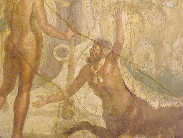 Detail of the Hercules and Nessus Wall Painting in the Naples Archaeological Museum, July 2012