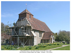 West wall repairs St Mary's Friston 23 4 2010