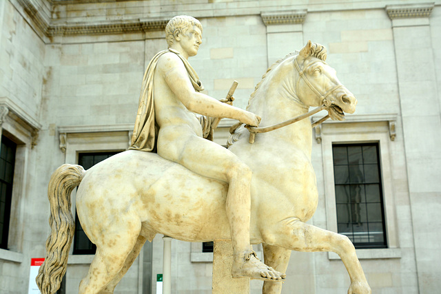 England 2016 – British Museum – Marble statue of a youth on horseback