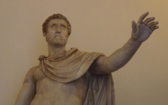 Detail of Antoninus Pius in the Palazzo Altemps, June 2012