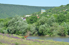 Moldova, Orheiul Vechi, Răut River and Trebujeni Village