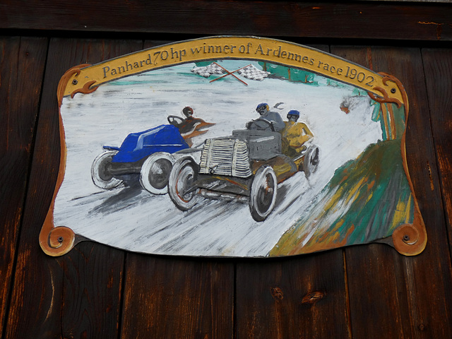 Tiefencastel- Sign Commemorating the 1902 Ardennes Motor Race