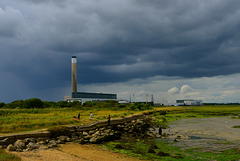 Storm approaching Fawley Pwer Station