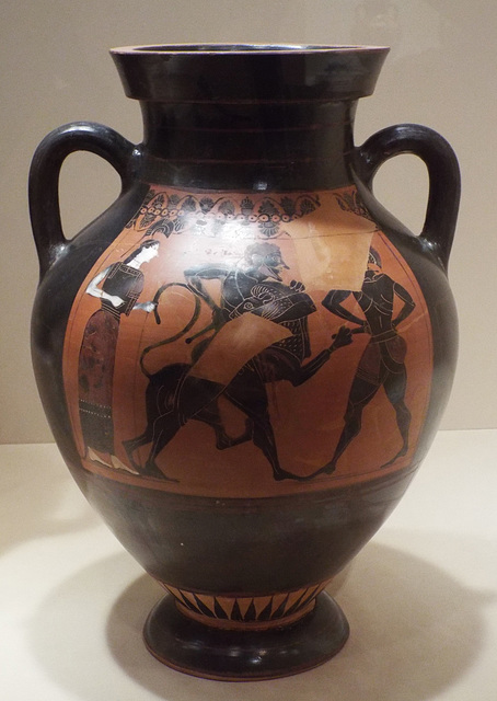 Black Figure Amphora Attributed to Group E in the Virginia Museum of Fine Arts, June 2018