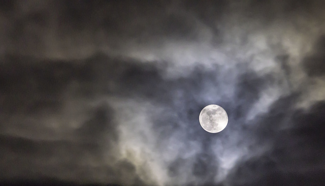 Blue Moon in the clouds