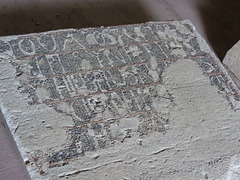 Musée archéologique de Split : inscription en mosaïque.