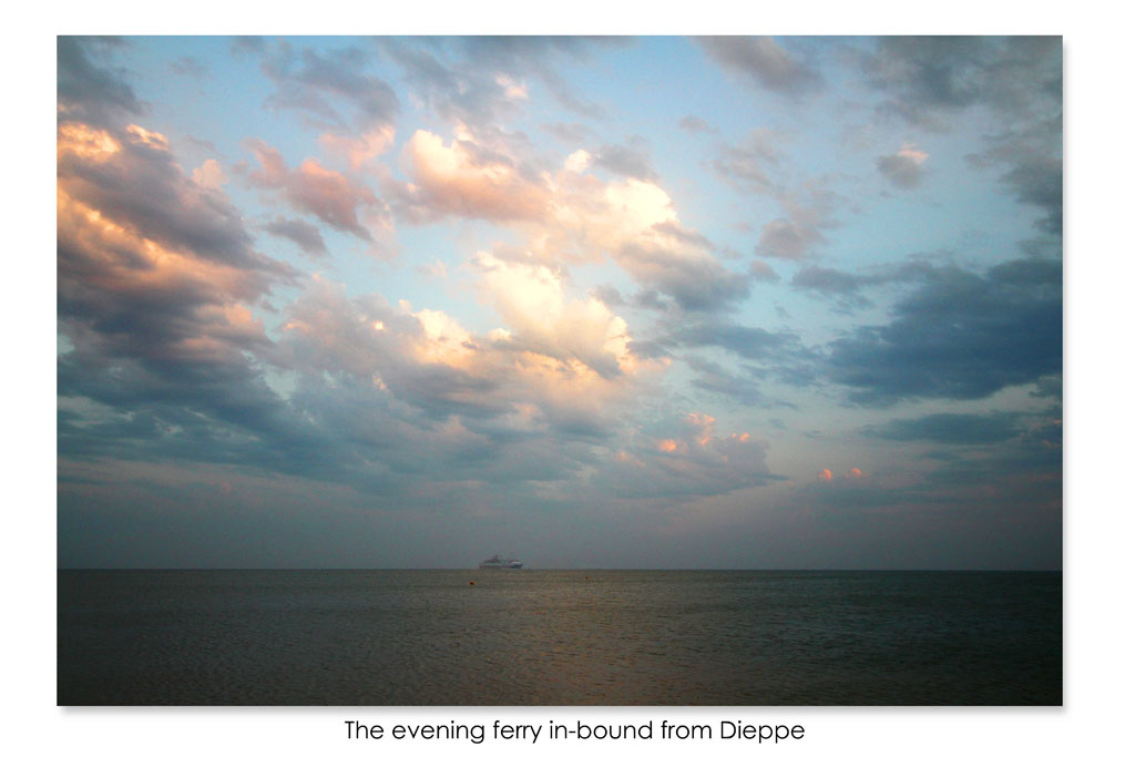 The evening ferry in-bound from Dieppe - Seaford Bay - 16.7.2015