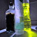 Backlight On Bathroom Bottles.