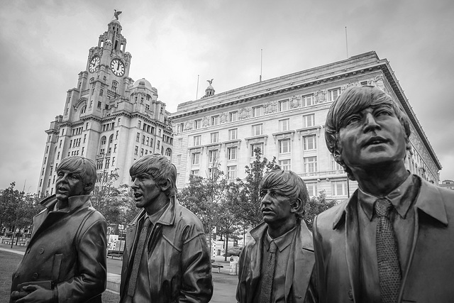 Paul.. George.. Ringo and John...  Liverpool.