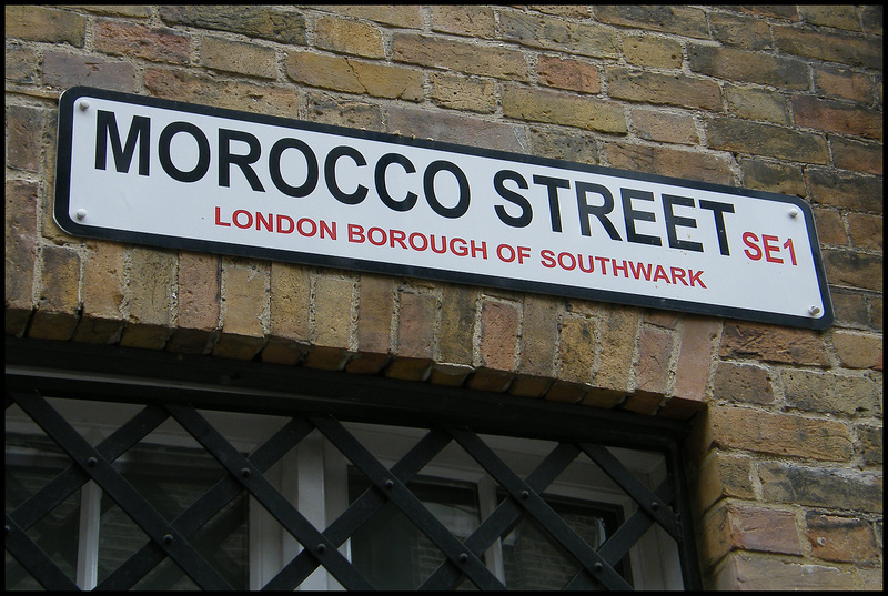 Morocco Street street sign