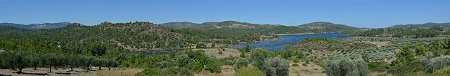 Rhodes Mountainous Landscape with Gadoura Reservoir