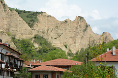Bulgaria, The Roofs of Melnik City and the Melnik Sandstone Pyramids