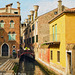 Venice back canal and chimneys - Topaz Painting Oil Paint by Jim LaSala