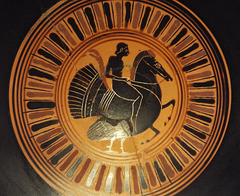 Detail of a Kylix with Hippalektryon in the Virginia Museum of Fine Arts, June 2018