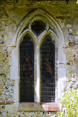 A window of St Bartholomew Church Wanborough